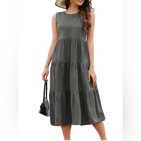 SO Dresses & Skirts - SO dark grey Sleeveless Maxi Dress